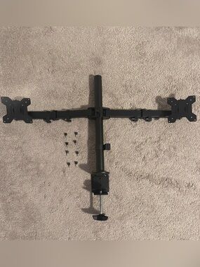 Adjustable Double Monitor Desk Mount Arm - Black